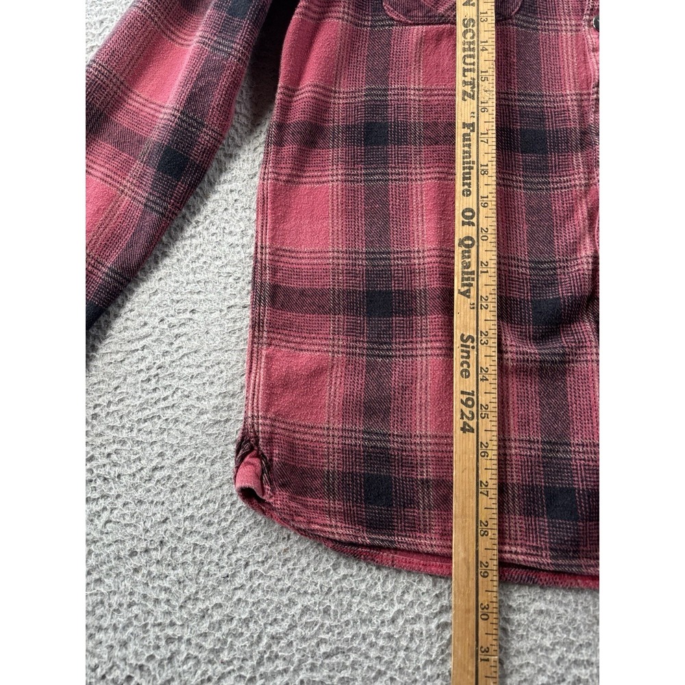 Iron And Resin Rockland Flannel Shirt Mens Large Red Black Plaid Cotton USA - Picture 3 of 10